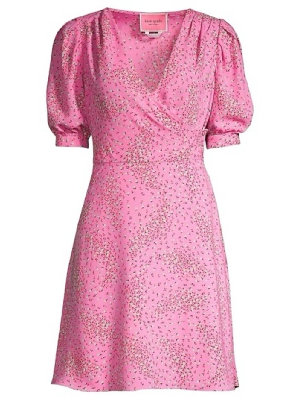 Kate Spade Meadow Wrap Mini Dress Pink Chilled Watermelon Size 0